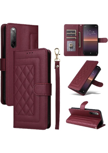 MY Boutique1 Sony Xperia 10 Ii Için Flip Case Darbeye Cüzdan Kapak Çevirin Deri Kılıf (Yurt Dışından)