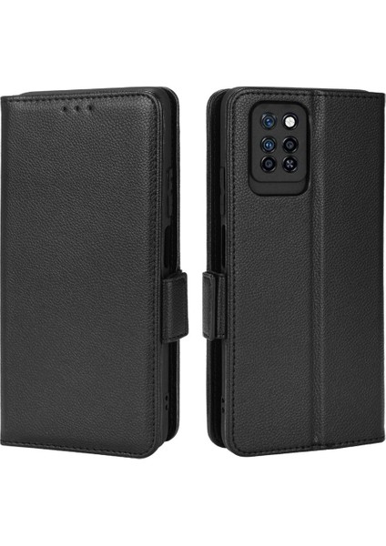 Infinix Not 10 Pro Nfc Cüzdan Için Kılıf Pu Deri Kart Yuvaları Tutucu Yan (Yurt Dışından)