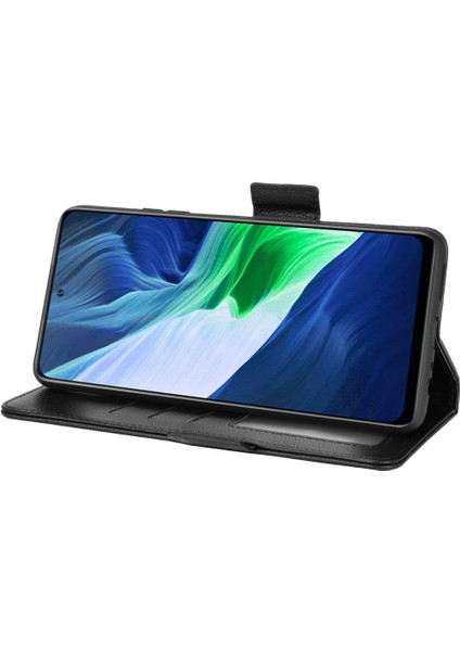 Infinix Not 10 Pro Nfc Cüzdan Için Kılıf Pu Deri Kart Yuvaları Tutucu Yan (Yurt Dışından)