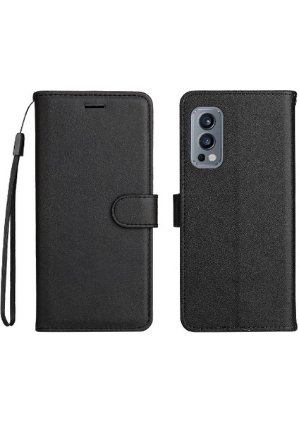 Oneplus Nord 2 5g Için Flip Case Kart Yuvası ile Klasik Düz Renk Yüksek (Yurt Dışından)