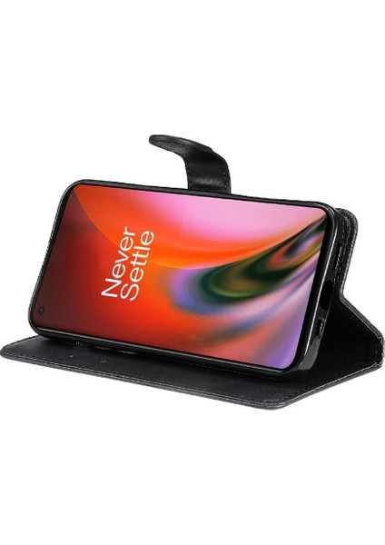 Oneplus Nord 2 5g Için Flip Case Kart Yuvası ile Klasik Düz Renk Yüksek (Yurt Dışından)