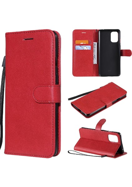 Oneplus 8t Için Flip Case Kart Yuvası ile Yüksek Kaliteli Deri Klasik Katı (Yurt Dışından)