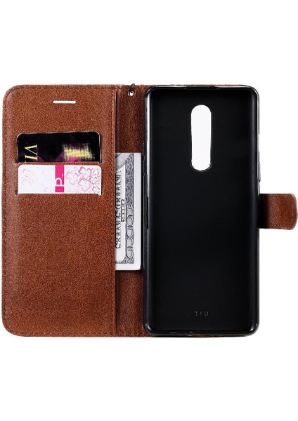 Kart Yuvası ile Oneplus 8 Için Flip Case Iş Cüzdan Telefon Kılıfı Klasik (Yurt Dışından)