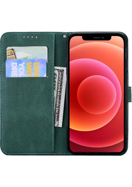 Iphone 12 Için Kılıf Mini Deri Cüzdan Kickstand Koruyucu Büyük ile (Yurt Dışından)