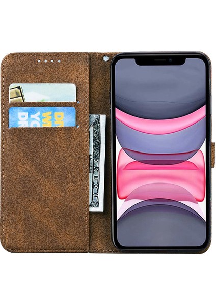Iphone 11 Için Kılıf Pro Deri Cüzdan Kickstand Koruyucu Flip Telefon (Yurt Dışından)