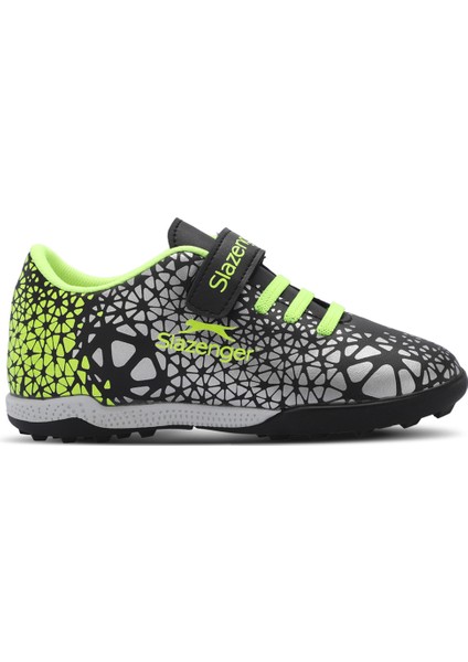 CRYSTAL Unisex Çocuk Halısaha Futbol Ayakkabısı Siyah / Yeşil