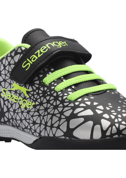 CRYSTAL Unisex Çocuk Halısaha Futbol Ayakkabısı Siyah / Yeşil