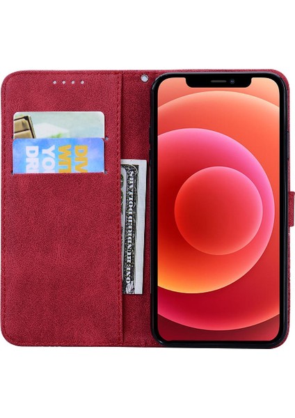 Iphone 12 Için Kılıf Mini Deri Cüzdan Kickstand Koruyucu Büyük ile (Yurt Dışından)