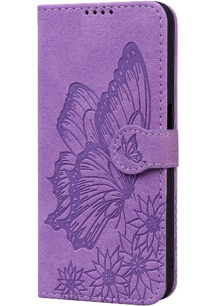Iphone 12 Için Kılıf Pro Max Büyük Kelebek Flip Telefon Kılıfı Deri Cüzdan (Yurt Dışından)