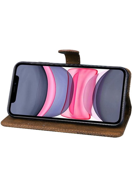 Kart Yuvası Standı Deri Cüzdan Büyük Flip ile iphone 11 Pro Max Için Kılıf (Yurt Dışından)