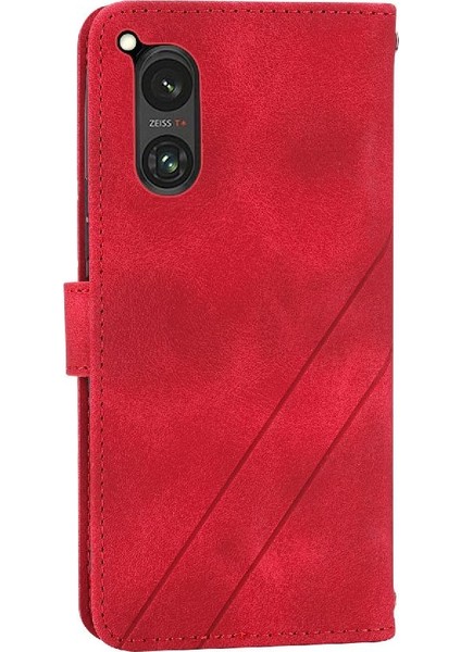 Sony Xperia 5 V Için Kickstand Durumda Anti Scratch Kredi Kartı Tutucu Pu (Yurt Dışından)