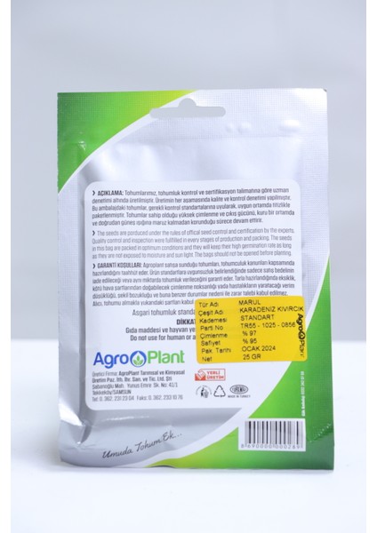 Karadeniz Kıvırcık Marul Tohumu 25 gr fiyatları