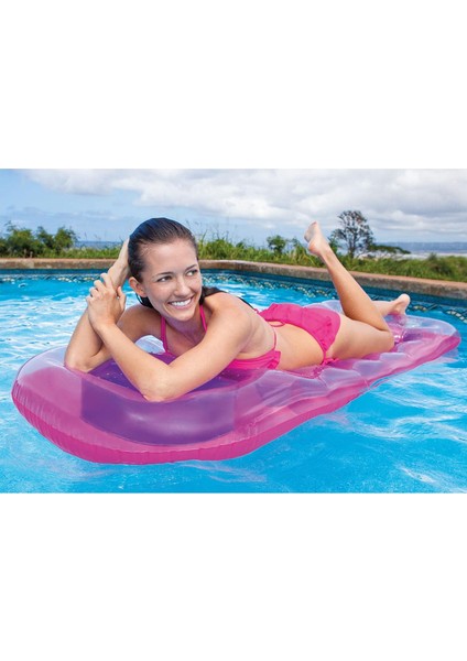 Intex Şişme Deniz & Havuz Yatağı Bardaklı Yatak 188X71 cm Yeşil Sarı Fuşya Pocket Mat Luftmadras modelleri