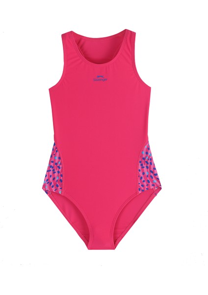 Spl Racerblk JN43 Kız Çocuk Mayo Siyah / Turkuaz