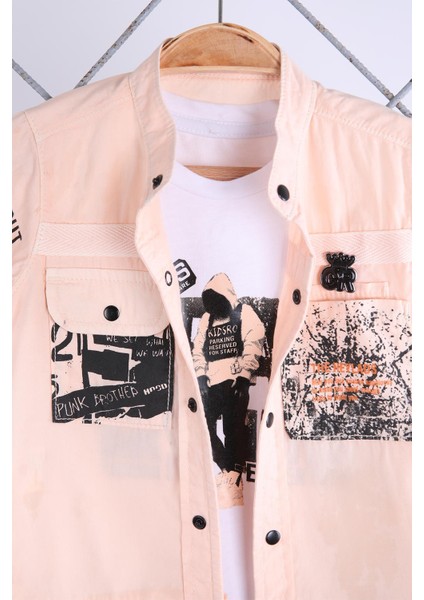 Babyhola Kısa Kol Gömlek Badi Pantolon Ayakkabı Erkek Çocuk Takım 4'lü Kombin 0745 fiyatları