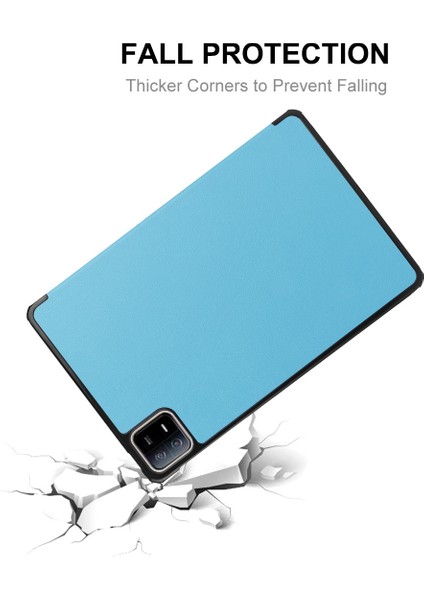 Xiaomi Pad 6 Için Üç Katlı Stand Tekeri Deri Kılıf (Yurt Dışından) indirimleri