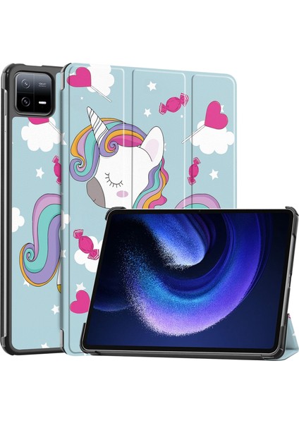 Xiaomi Pad 6/6 Pro Için Boyalı Deri Akıllı Tablet Kılıfı (Yurt Dışından)