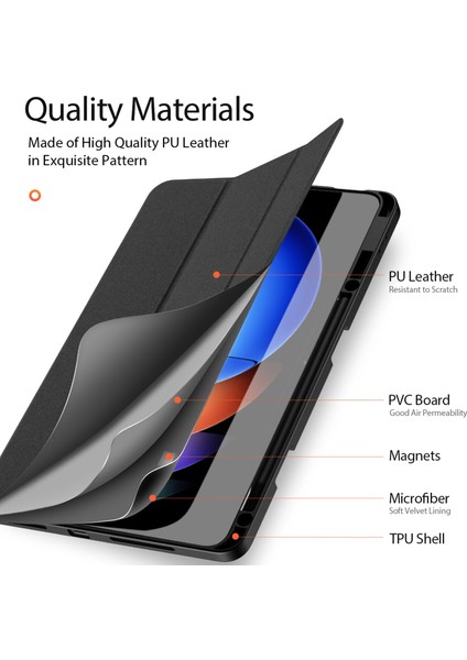 Xiaomi Pad 6s Pro 12.4 Için Domo'nun Pu Tablet Kılıfı (Yurt Dışından) indirimleri