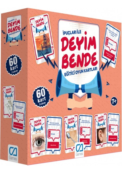 Deyim Bende 60 Kartlı Ipuçlu Eğitici Çocuk Oyun Kartları 2-4 Kişilik Aile Oyunu