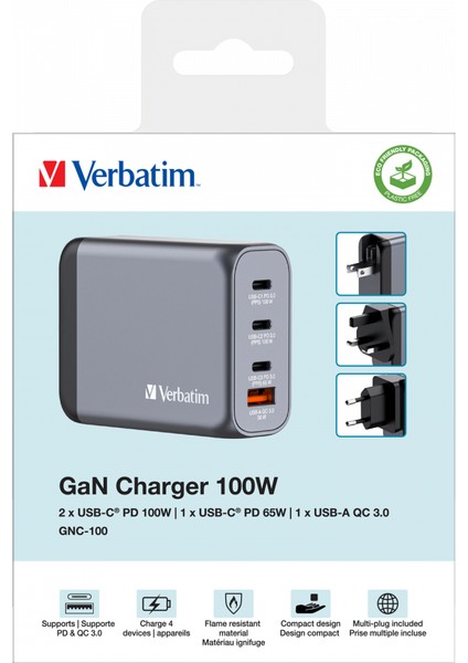 Gan Charger 100W 4 ü 1 Arada Şarj Başlığı