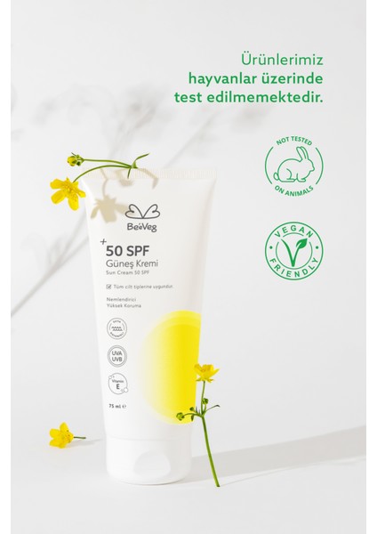 Güneş Kremi Spf 50+ Suya Dayanıklı - Yeni Nesil Filtreli Güneş Kremi 75 ml
