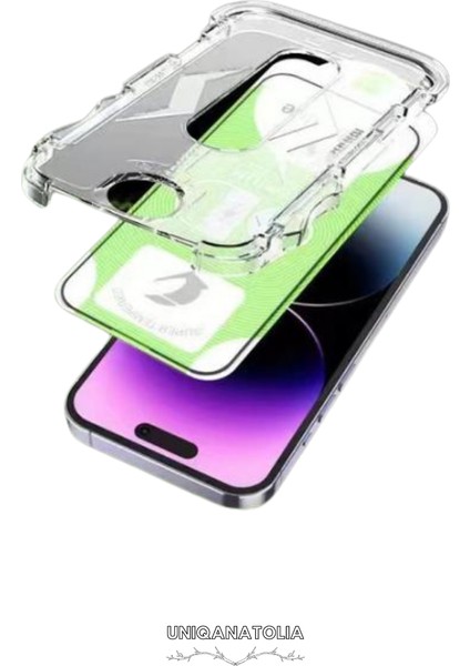 Apple iPhone 15 Pro Max Premium Magıc Glass Kolay Kurulum Kırılmaz Ekran Koruyucu