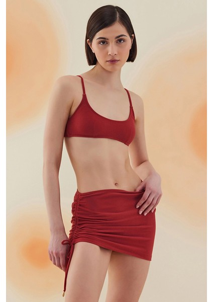 Poppy Burgundy Terry Pareo Etek