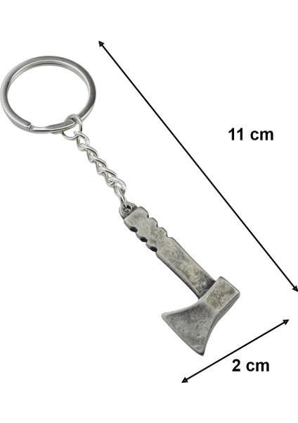 Oksit Renkli Metal Küçük Balta Anahtarlık 1 Adet