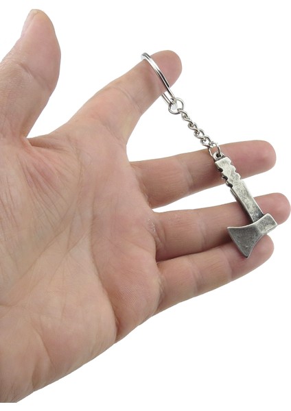 Oksit Renkli Metal Küçük Balta Anahtarlık 1 Adet