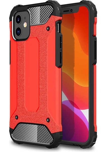 Apple iPhone 12 Mini Uyumlu Zore Crash Silikon Kapak-Kırmızı