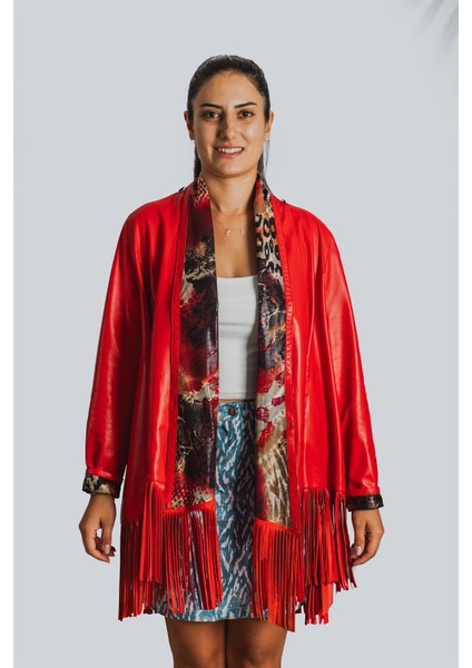 Panço Püsküllü Kadın Deri Ceketi modelleri