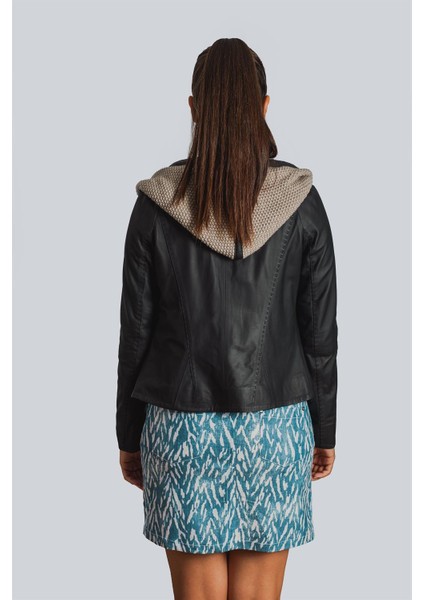 Kapşonlu Bautzen Kadın Deri Ceketi fiyatları