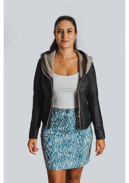 Kapşonlu Bautzen Kadın Deri Ceketi modelleri