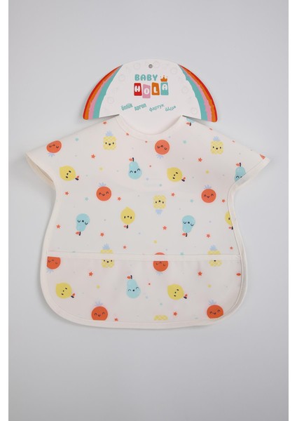 Babyhola 0-6 Yaş Büyük Boy Su Geçirmez Cepli BLW Mama Önlüğü Aktivite Önlüğü 1000