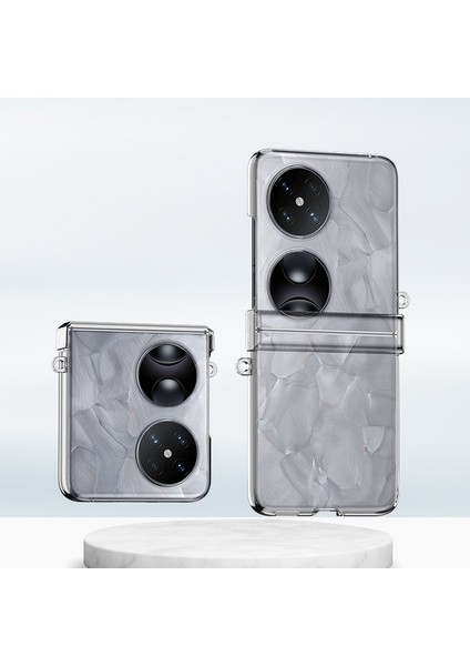 Huawei Pocket 2 Için Menteşeli Pc Yan Telefon Kılıfı (Yurt Dışından)