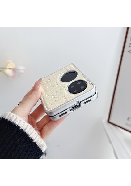 Huawei Pocket 2 Için Sedefli Boya Degrade Pu Kılıf (Yurt Dışından) fırsatları