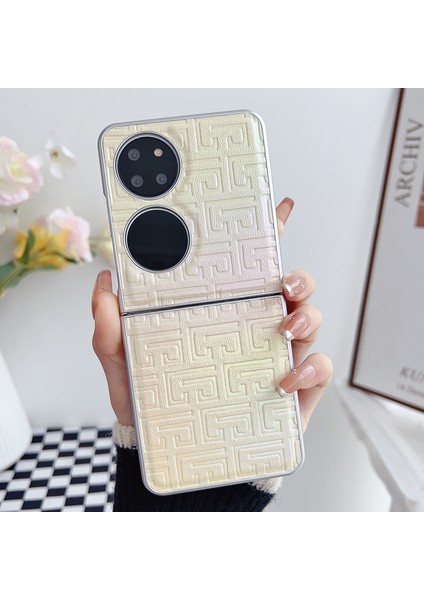 Huawei Pocket 2 Için Sedefli Boya Degrade Pu Kılıf (Yurt Dışından) indirimleri