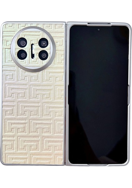 Huawei Mate X5 Için Sedefli Boya Degrade Pu Kılıf (Yurt Dışından)