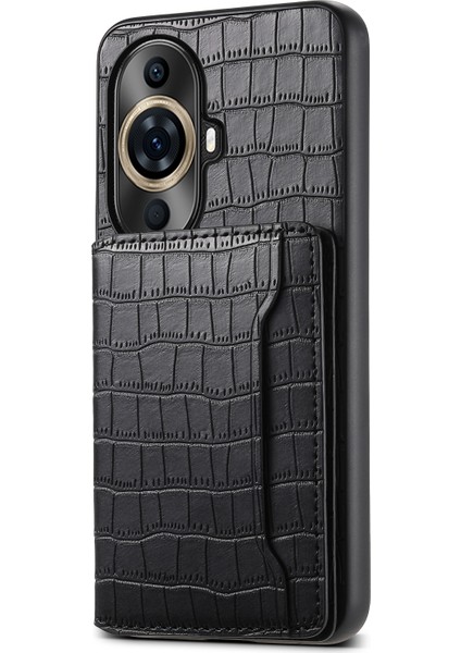 Huawei Nova 11 Pro Için Timsah Dokulu Pu Kılıf (Yurt Dışından)