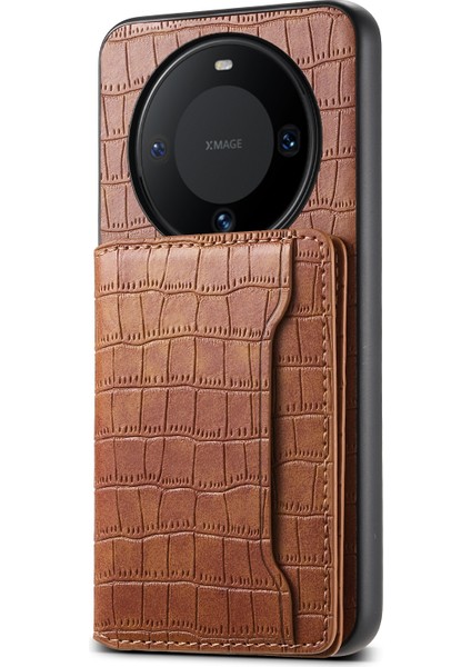 Huawei Mate 60 Için Timsah Dokulu Pu Kılıf (Yurt Dışından)