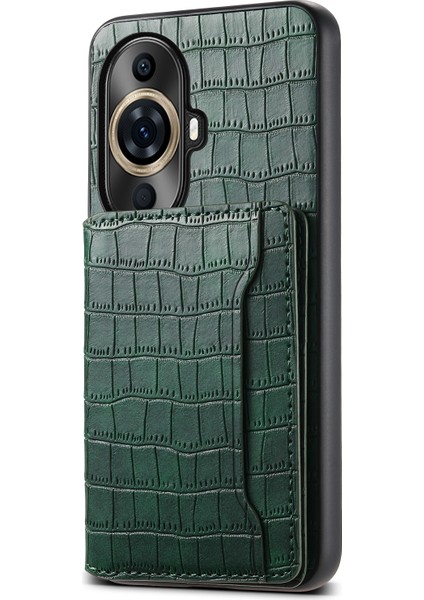 Huawei Nova 11 Pro Için Timsah Dokulu Pu Kılıf (Yurt Dışından)