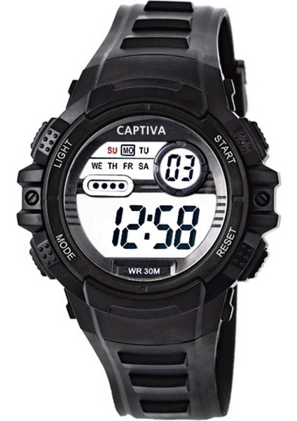 Digital 30 mt Suya Dayanıklı Işıklı Alarmlı Kronometreli Takvimli Silikon Kordonlu Çoçuk Kol Saati