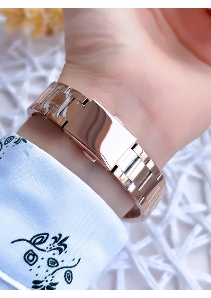 Rose Gold Renk 3 Atm Suya Dayanıklı Çelik Kordon Özel Tasarım Kadın Kol Saati BF2994AWT modelleri