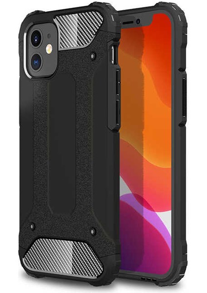 Apple iPhone 12 Mini Uyumlu Zore Crash Silikon Kapak-Siyah