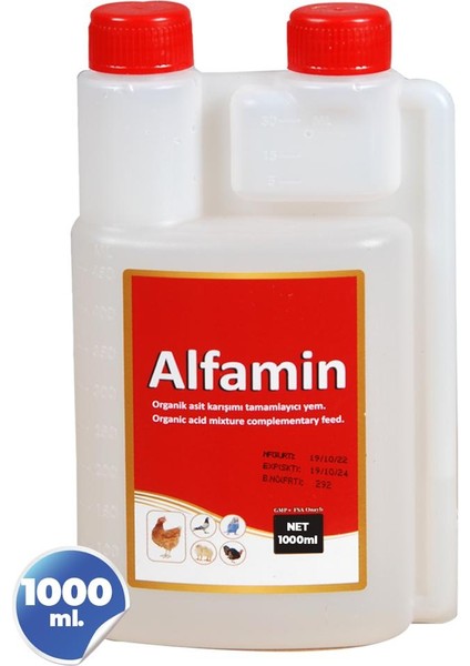 2'li Set Kuşlar Için Farmatom Vitamin + Alfamin Kuruma Seti [1l]