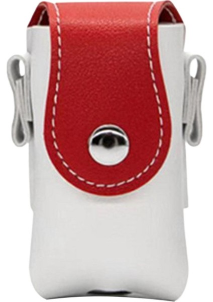 Golf Topu Kılıfı Çanta Taşıma Pu Konteyner Kılıfı Taşınabilir Tee Tutucu Golf Topu Kırmızı Beyaz (Yurt Dışından)