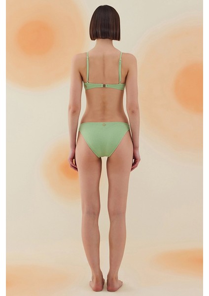 Creosote Pistachio Green Terry Balenli Bikini Takımı