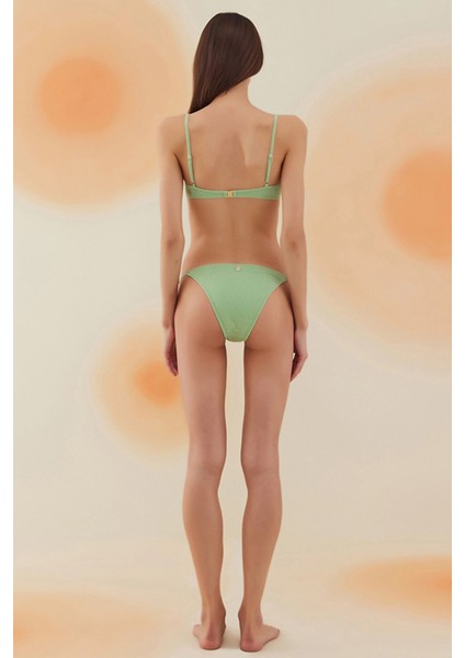 Acacia Pistachio Green Terry Kaplı Balenli Bikini Takımı modelleri