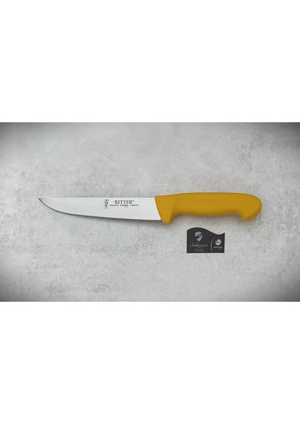 Rıtter Et Doğrama Kasap Ve Mutfak Bıçağı Yeni Model 18 cm Sarı