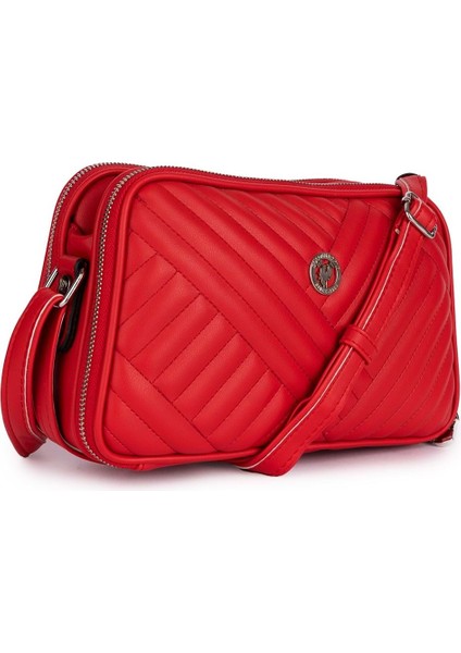 Kadın Günlük Çapraz Omuz Çantası GP.1327 - Kırmızı Kapitone fırsatları